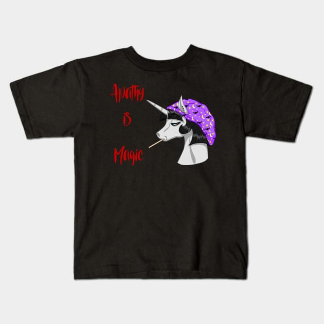 Apathy Is Magic Kids T-Shirt by Loony's Looney Wares